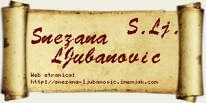 Snežana LJubanović vizit kartica